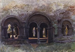 ゲントの聖バボン修道院の回廊の遺跡 作： after Amedee Forestier